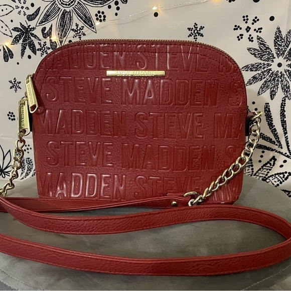 Steve Madden crossbody bag - burnt orange, gold chain strap / details - Picture 5 of 9